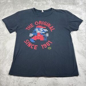 Super Mario Shirt Mens Large Black Nintendo Since 1981 Distressed Thrashed Games